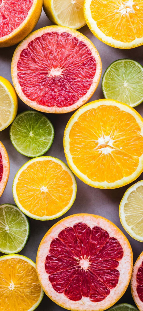 Vibrant Citrus Slice iPhone Wallpaper - Fresh & Colorful Background