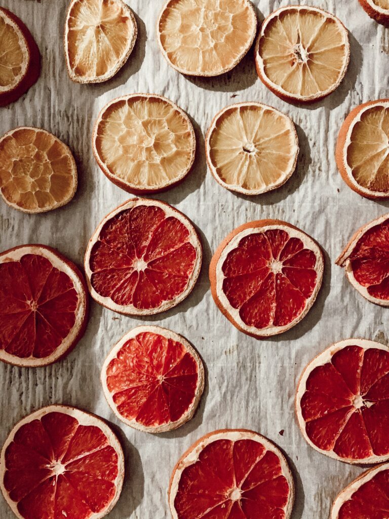 Rustic Citrus Wallpaper: Dried Orange & Grapefruit Slice Background