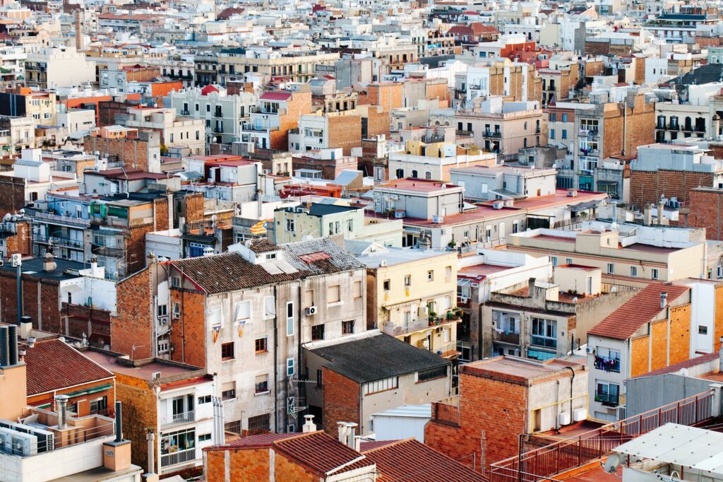 Vibrant Cityscape Wallpaper: Colorful Urban Architecture Background