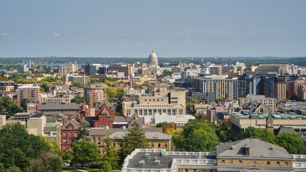 Vibrant Cityscape Wallpaper: Modern & Historic Architecture Blend
