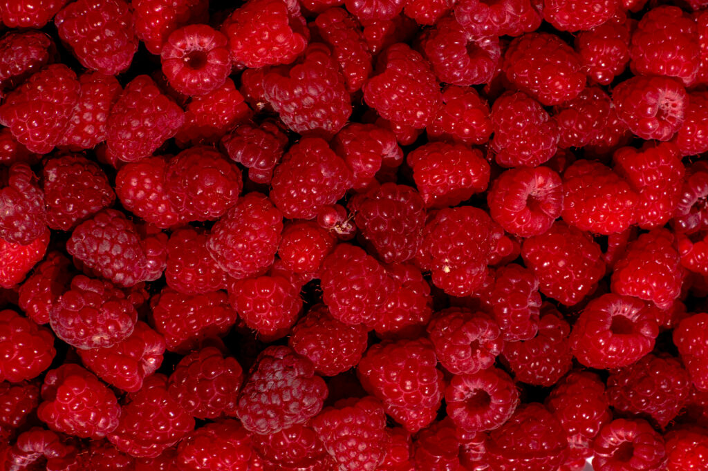Vibrant Red Raspberry Wallpaper: Close-Up Texture & Appeal