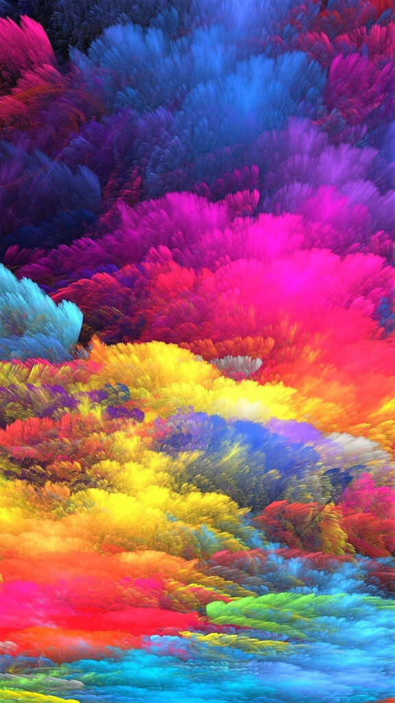Vibrant Rainbow Sky Captured as Striking Colorful Background for iPhone Wallpaper