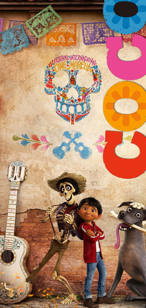 Vibrant Coco Wallpaper: Miguel, Hector, & Dante Celebrate Life