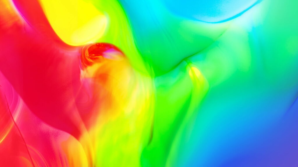 Abstract Color Blending: Vibrant Gradient of Red, Yellow, and Green - Mesmerizing QHD Wallpaper Background