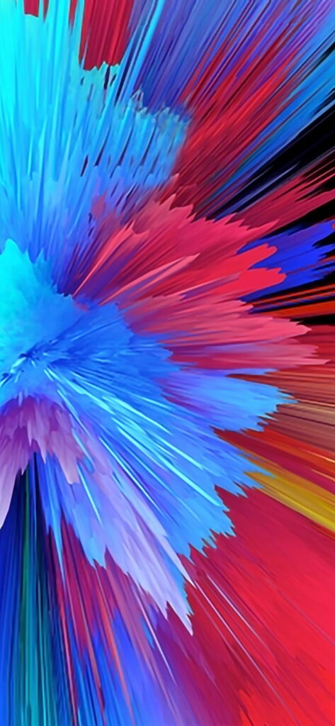 Colorful Burst Wallpaper for Xiaomi Redmi Note 7S - Dynamic background photo with vibrant hues of red, blue, and green