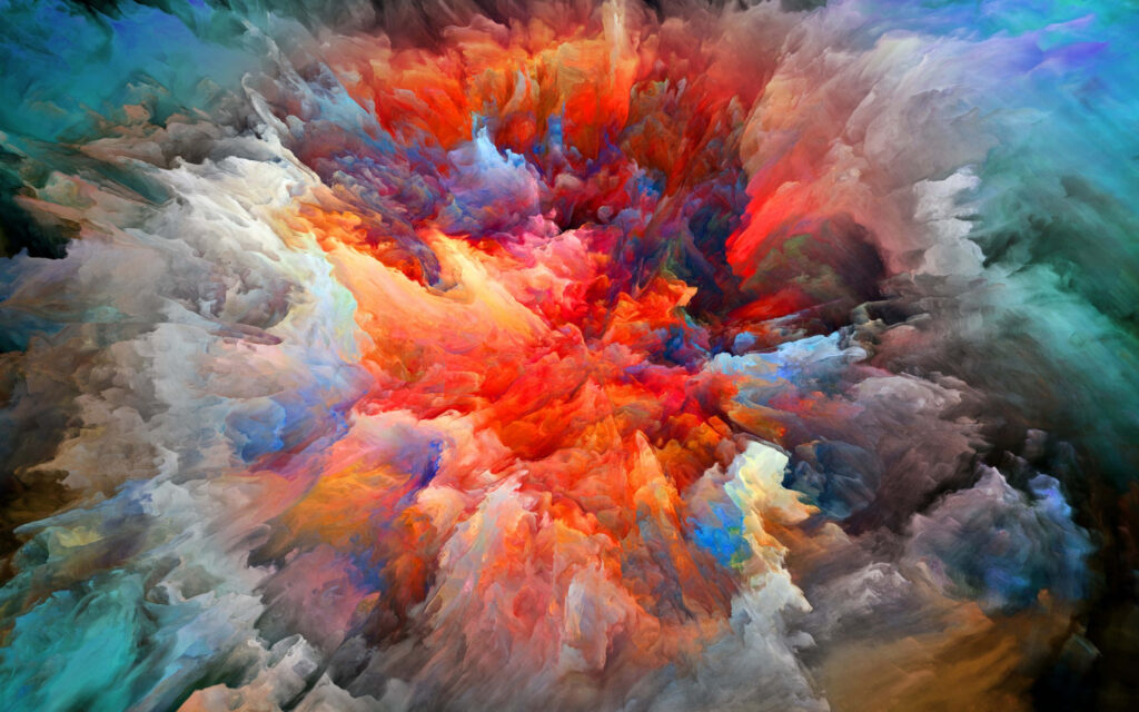 Vibrant Abstract Wallpaper: Intense Colors in Dynamic Display