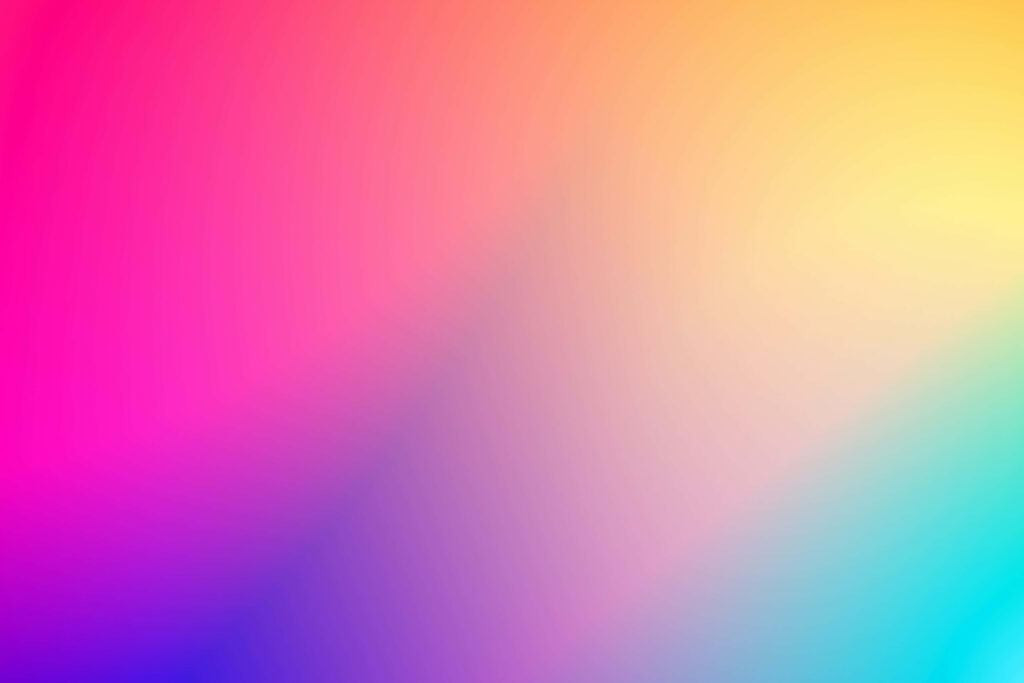 Vibrant Abstract Color Gradient Wallpaper Background - Pink, Blue, Yellow