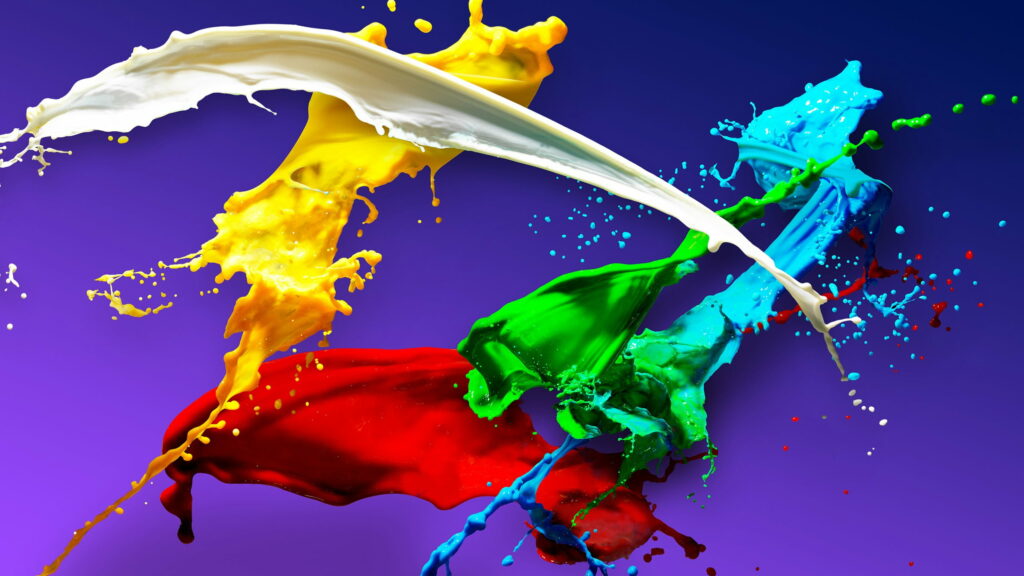 Purple and Red Color Splash: Vibrant and Mesmerizing QHD Wallpaper Background
