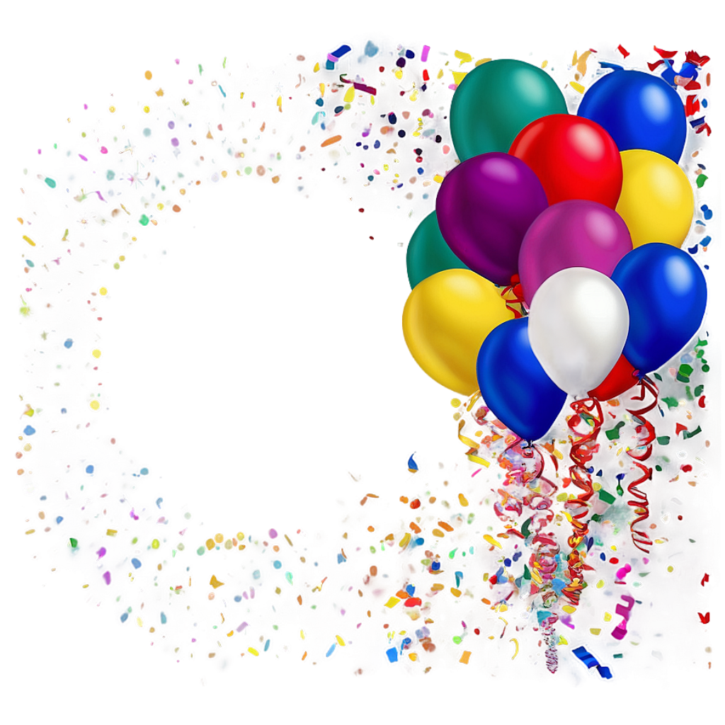 Colorful Balloons & Confetti Wallpaper for a Festive Background