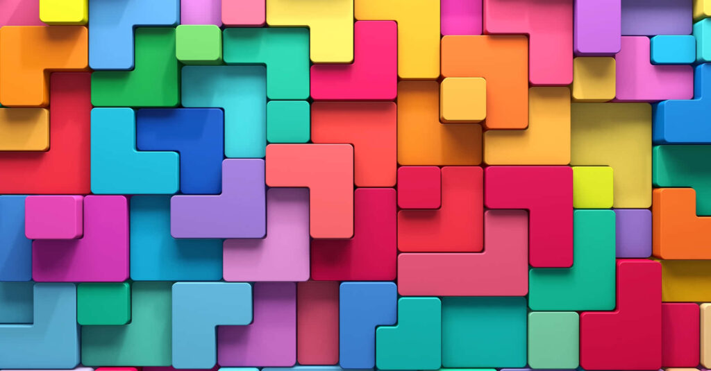 Vibrant Colorful Block Wallpaper for Dynamic Backgrounds