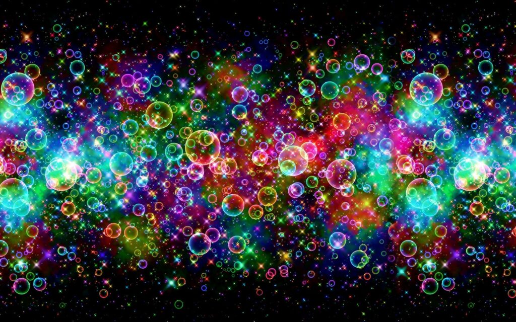 Vibrant Colorful Bubble Wallpaper on Dark Background - 1920x1200