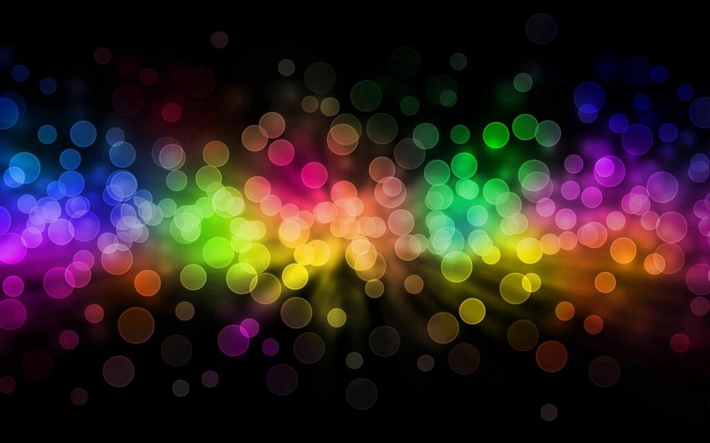 Vibrant Colorful Circles Wallpaper with Bokeh Effect | 1680x1050