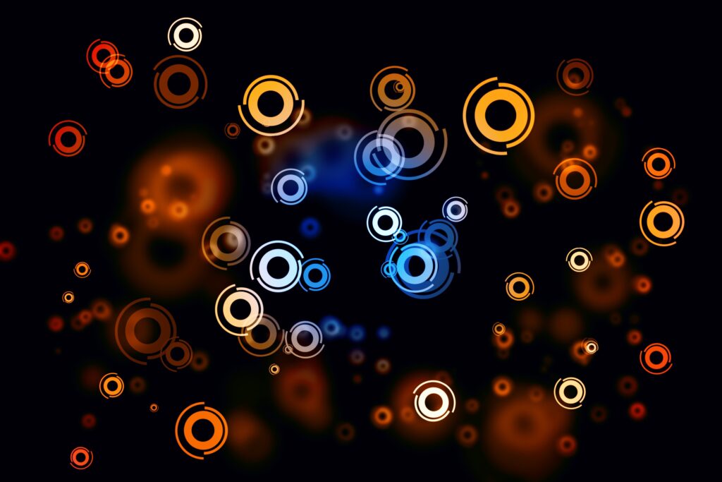 Vibrant Colorful Circle Wallpaper on Dark Background - 3000x2000