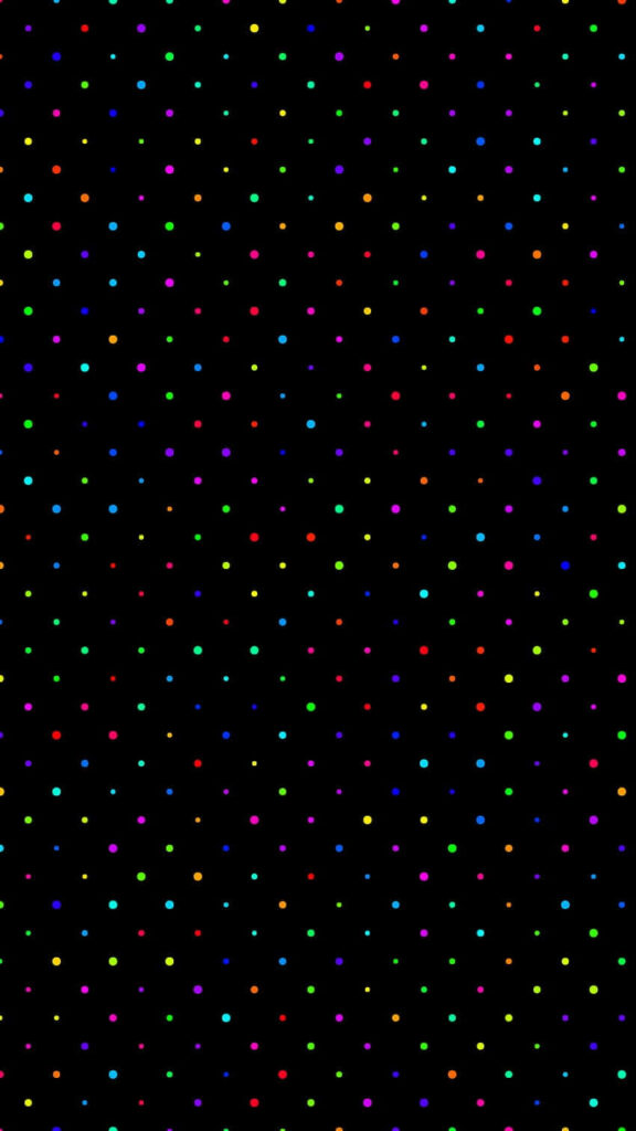 Vibrant Colorful Dots Pattern Wallpaper on Black Background