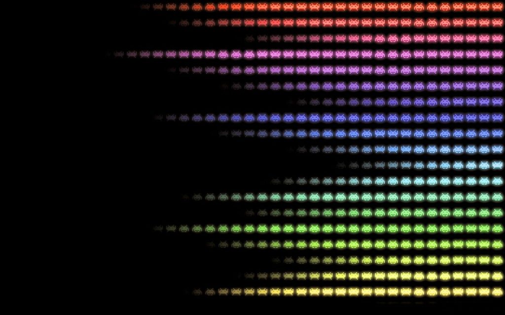 Vibrant Colorful Dot Wallpaper on Black - 1920x1200 Background