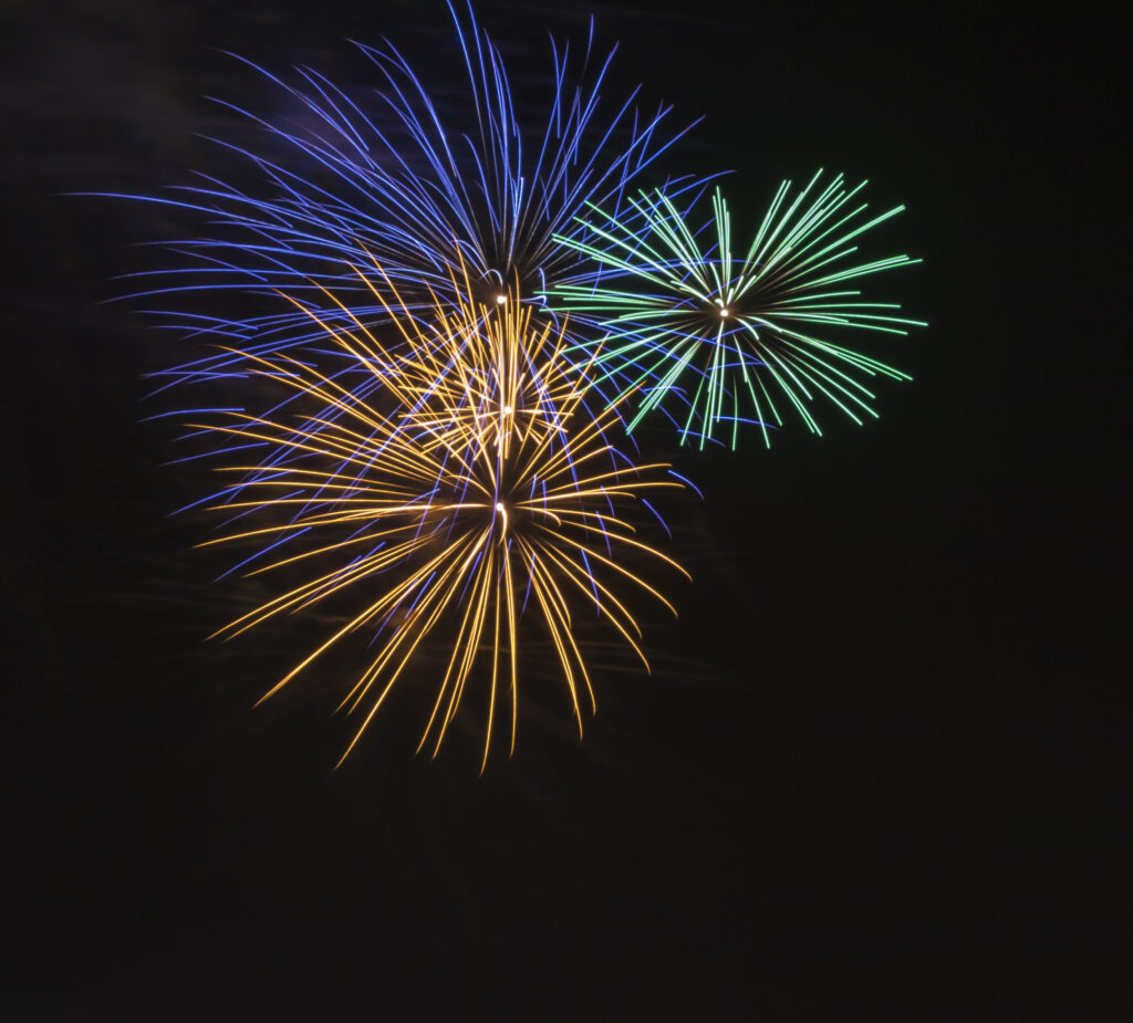 Vibrant Fireworks Wallpaper: Colorful Night Sky Celebration Background