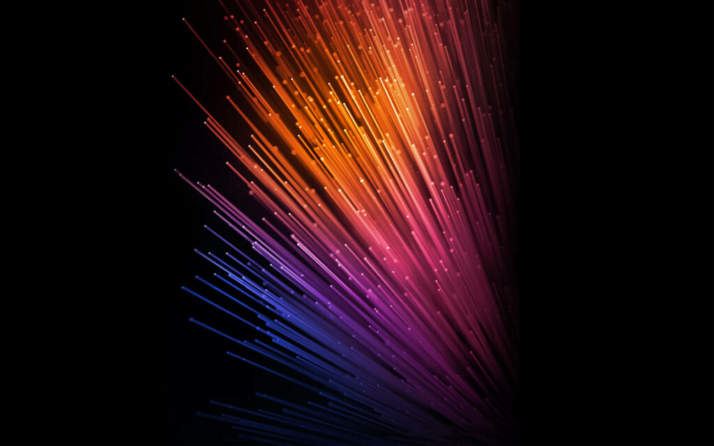 Vibrant Light Beam Wallpaper on Black Background – Colorful Design