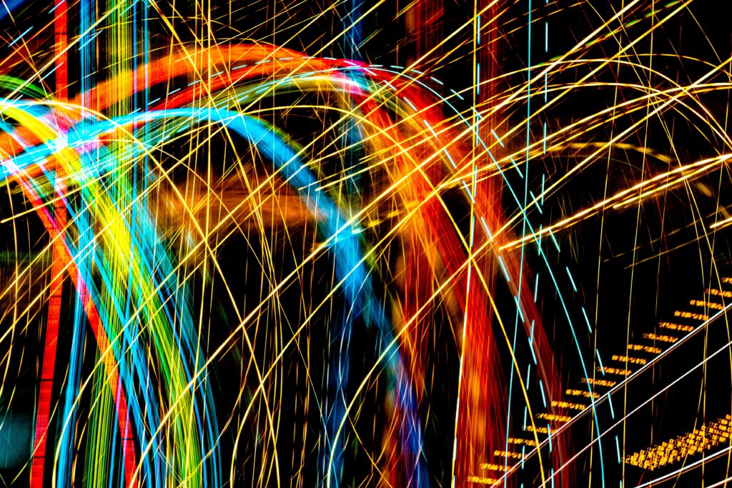 Vibrant Colorful Light Trails Wallpaper: Dynamic Abstract Design
