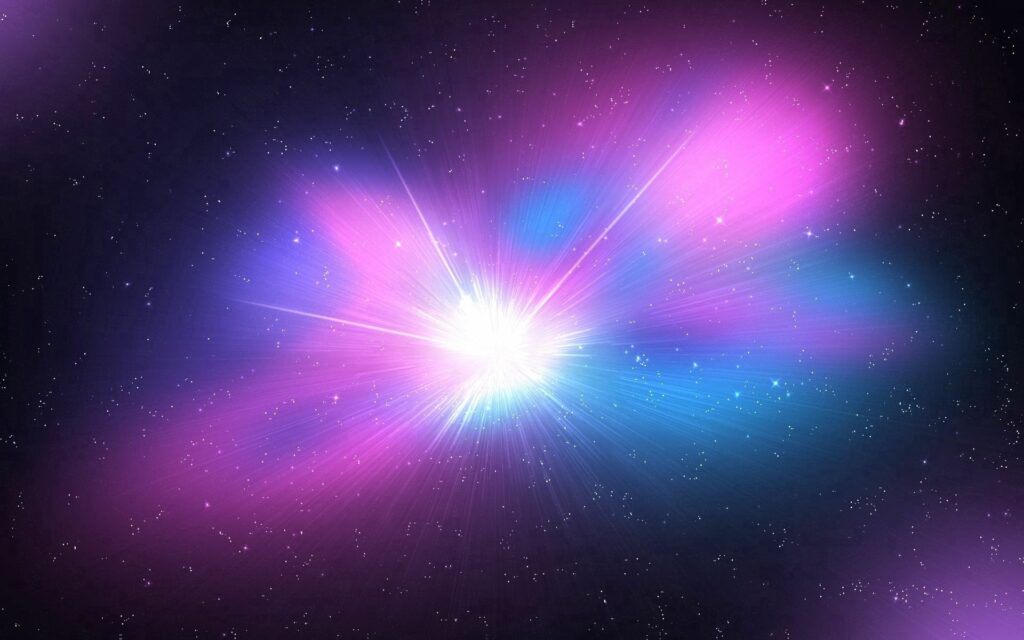 Colorful Cosmic Wallpaper: Vibrant Lights & Starry Background