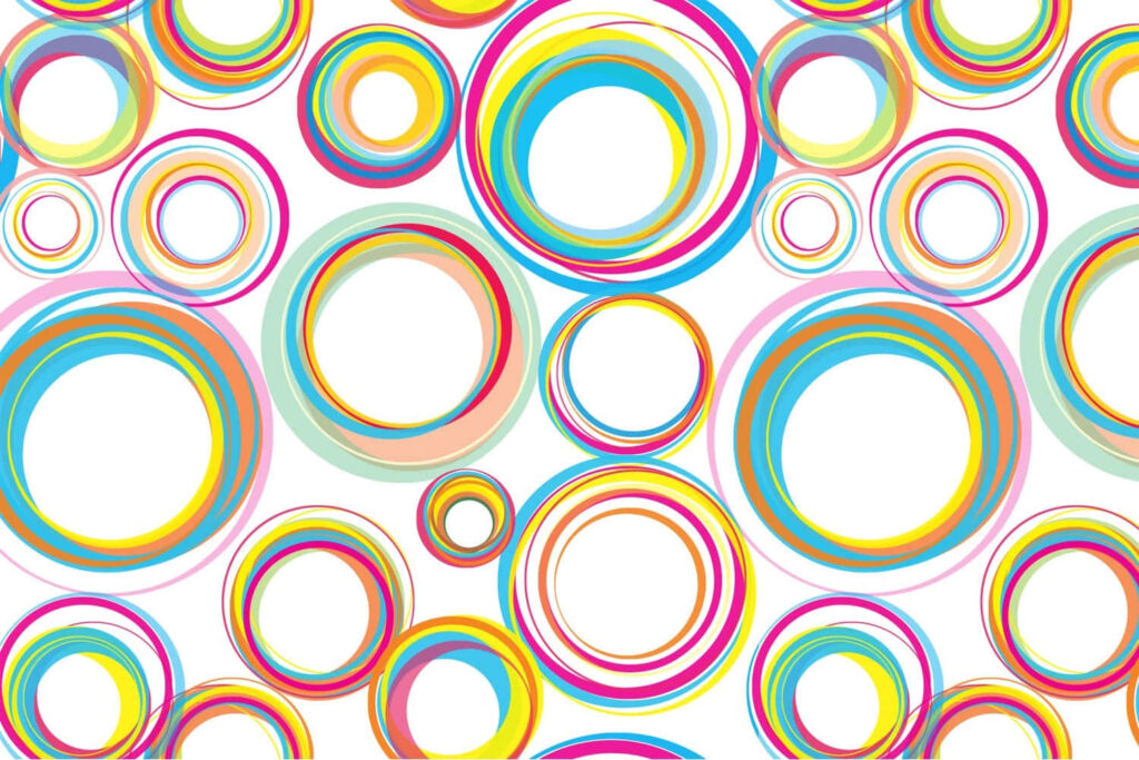 Vibrant Colorful Circles Wallpaper - Abstract Dynamic Background