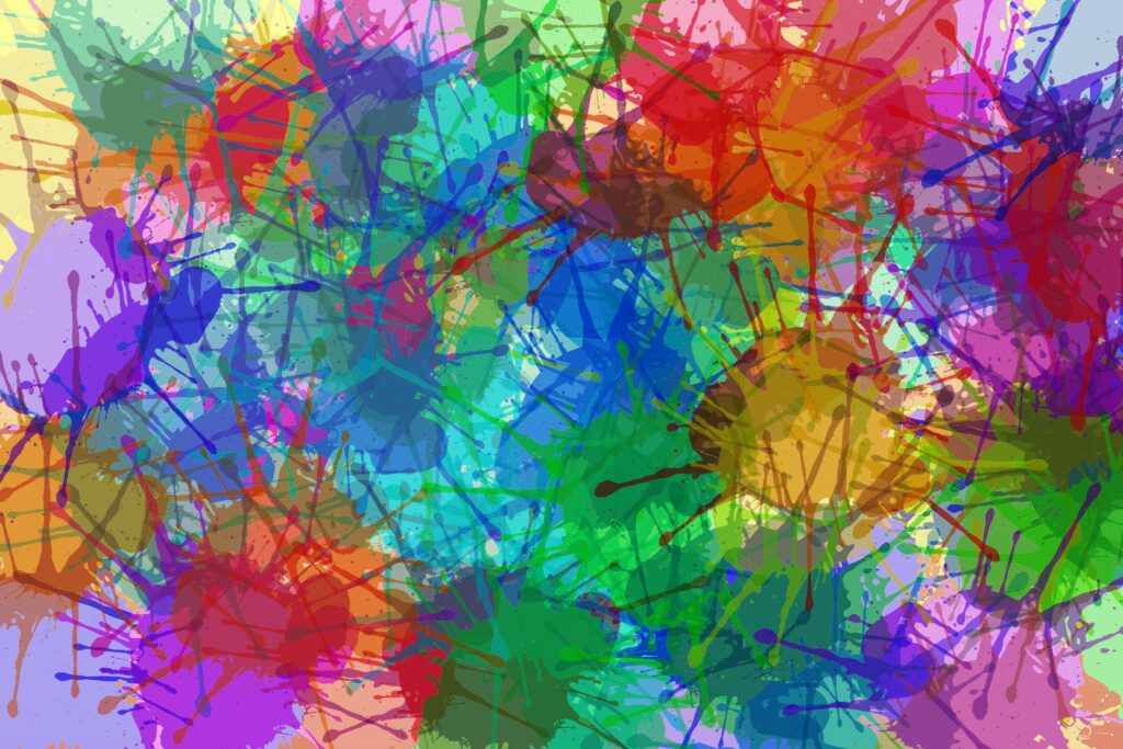 Colorful Paint Splatters Wallpaper: Energetic Abstract Background