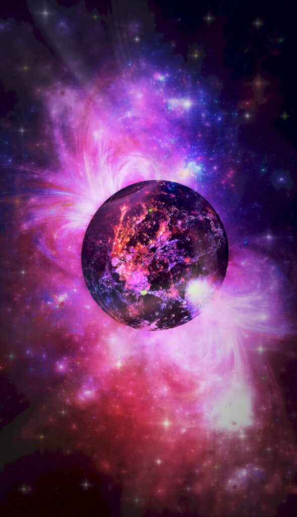 Colorful Planet Wallpaper: Mesmerizing Celestial Background Art
