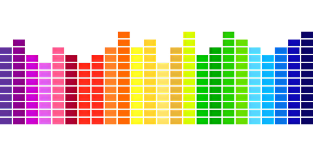 Vibrant Sound Spectrum Wallpaper: Colorful Equalizer Background