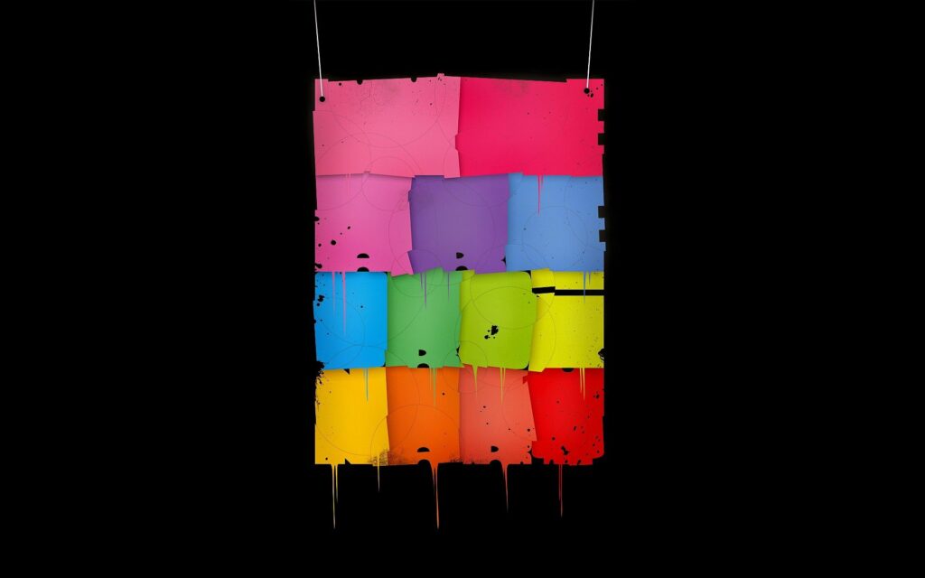 Vibrant Abstract Squares Wallpaper - Dark Background Art