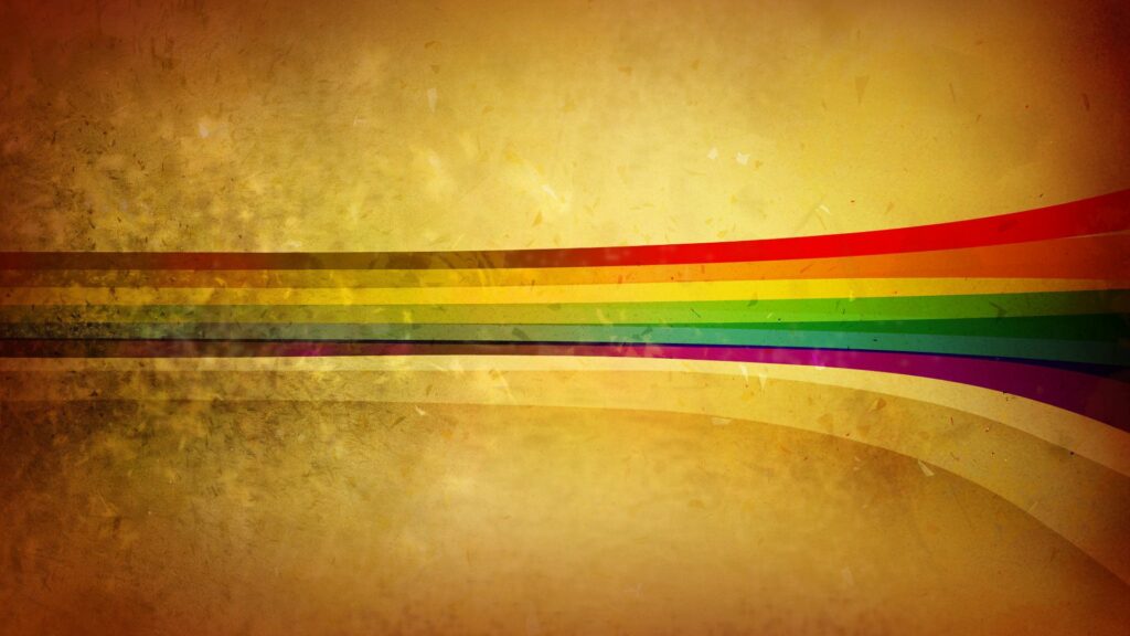 Vibrant Colorful Stripes Wallpaper on Golden Background 1920x1080