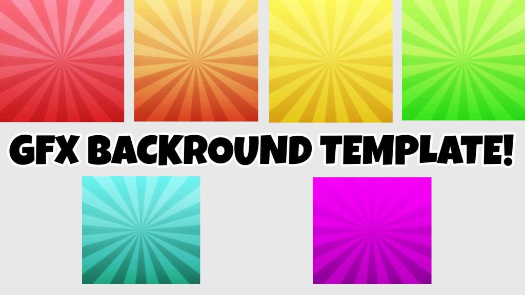 Six vibrant sunburst backgrounds in red orange yellow green cyan and magenta radial patterns Wallpaper