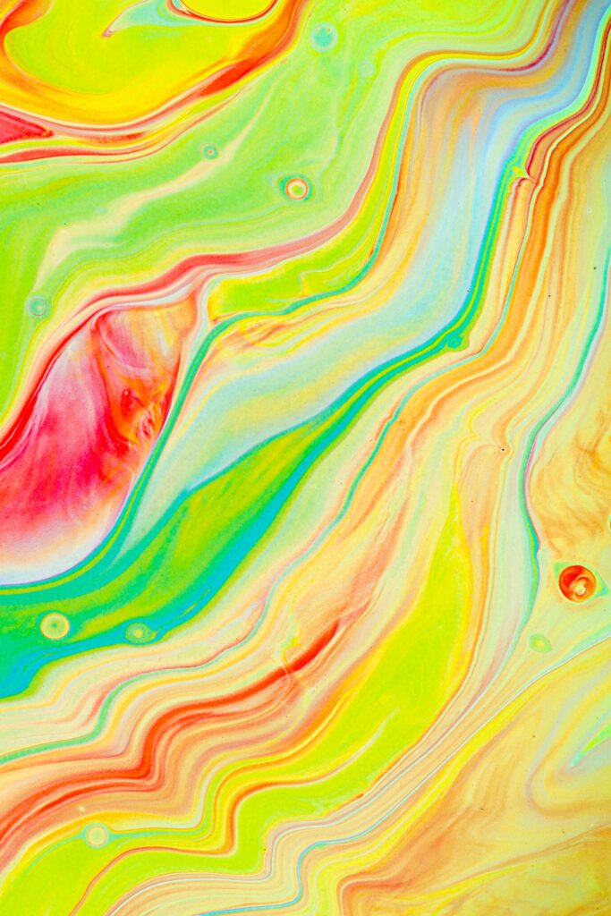 Colorful Swirling Liquid Patterns Wallpaper - Dynamic 2200x3300 Background