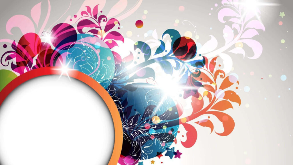Vibrant Floral Vector Art Wallpaper: Colorful Abstract Design