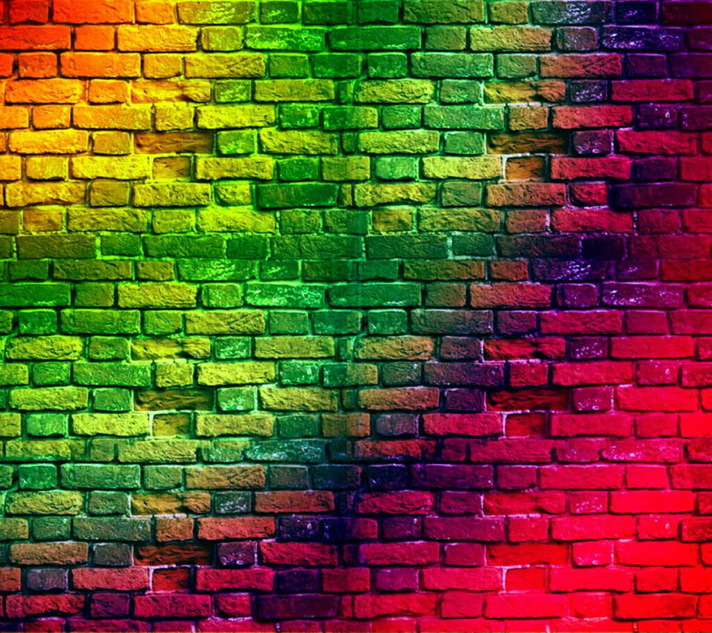Vibrant Wall: A Mesmerizing HD Wallpaper in Brilliant Colors