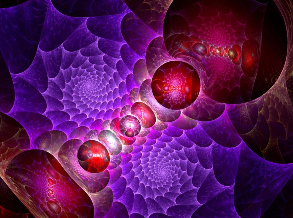 Vibrant Colorful Wallpaper with Intricate Circles and Spirals