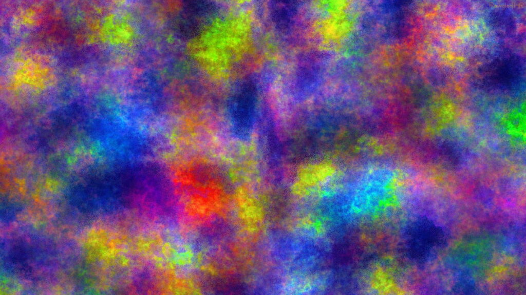 Vibrant psychedelic abstract wallpaper with cosmic nebula colors in high-definition texture