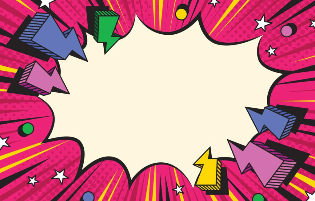 Vibrant Comic-Inspired Vector Art Wallpaper with Bold Colors