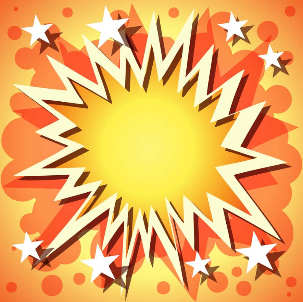 Bold Comic-Inspired Wallpaper: Vibrant Yellow Explosion & Stars