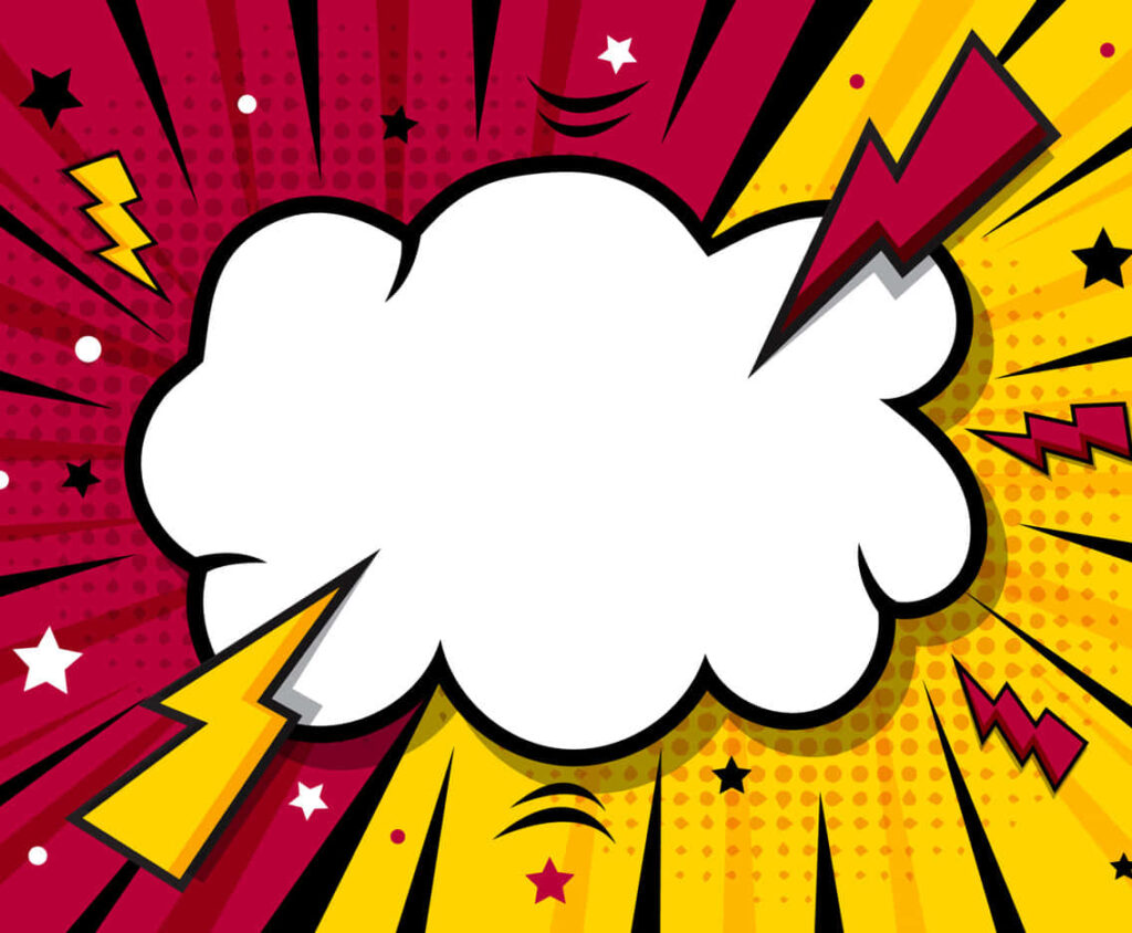 Vibrant Comic-Style Wallpaper with Burst of Red & Yellow Rays