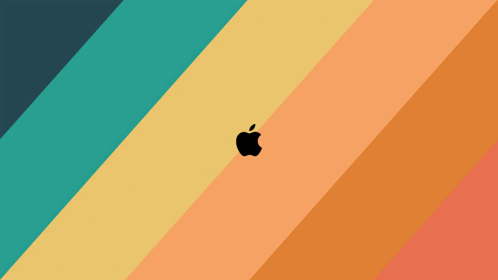 Blackout: A Minimalist Apple Wallpaper in Green-to-Orange Color Palette