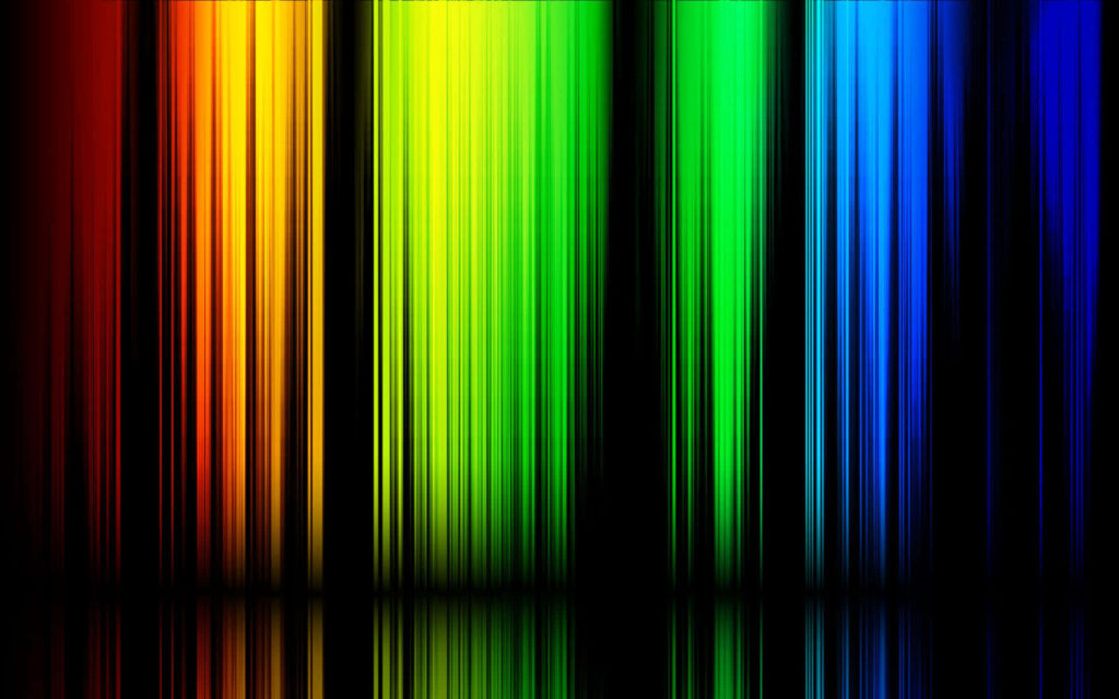 Vibrant Cool-Colored Stripes & Reflections - Stunning Digital Art Wallpaper