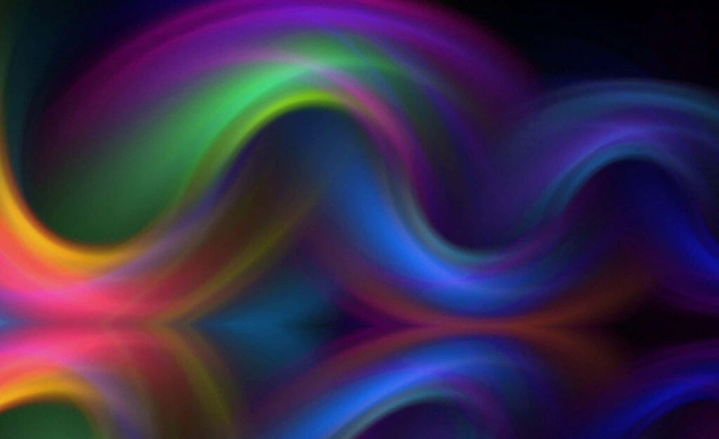 Vibrant Cool-Colored Wavy Smoke Patterns - Abstract Digital Wallpaper
