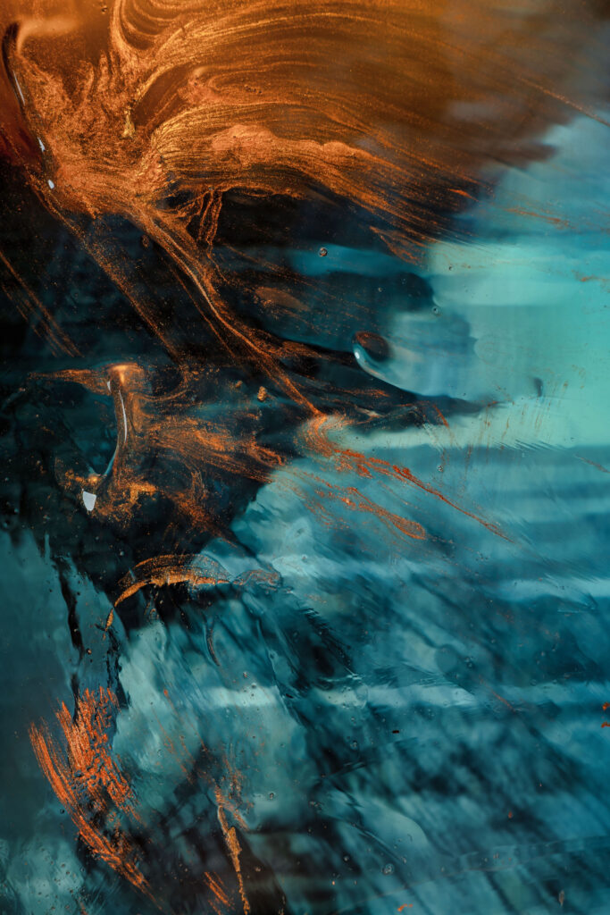 Vibrant Copper & Teal Abstract Wallpaper - 2400x3600 Background