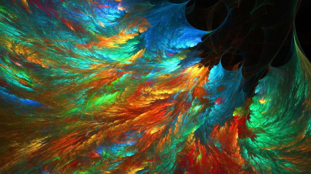 Vibrant Cosmic Wallpaper: Abstract Color Explosion Background