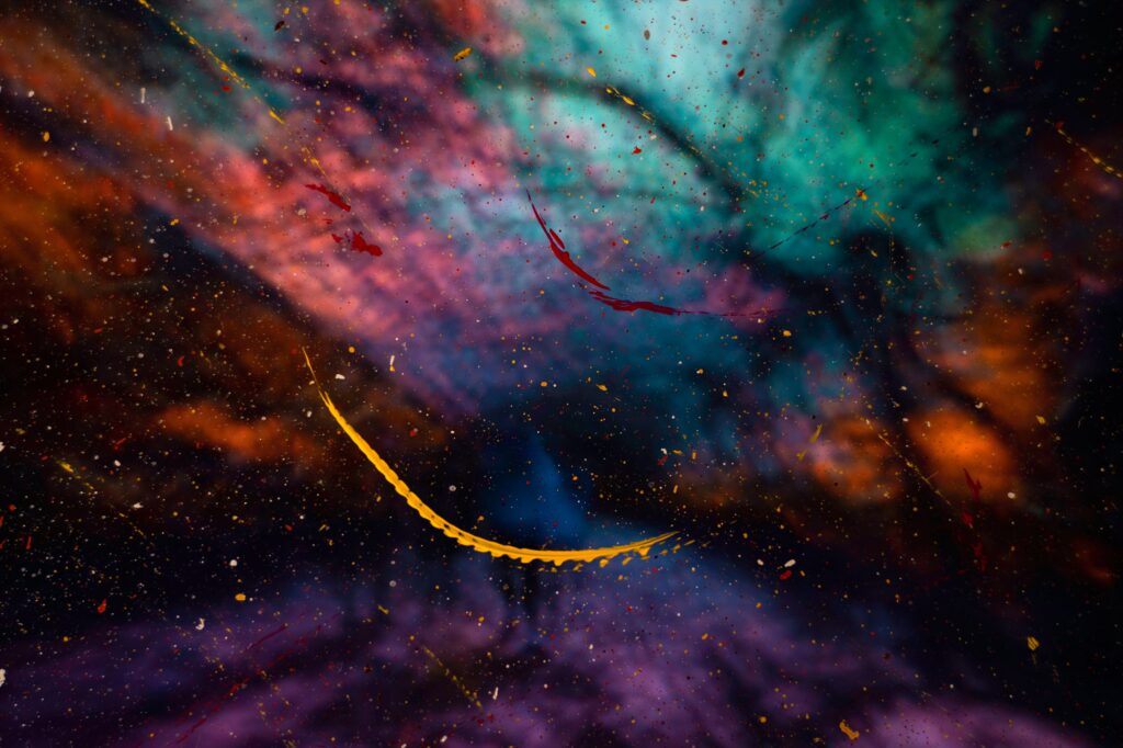 Cosmic Explosion Wallpaper: Abstract Multi-Colored Nebula Design