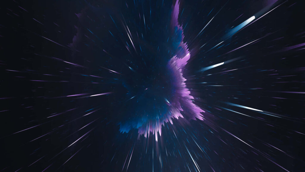 Mesmerizing Cosmic Explosion Wallpaper: Vibrant Purple & Blue Background