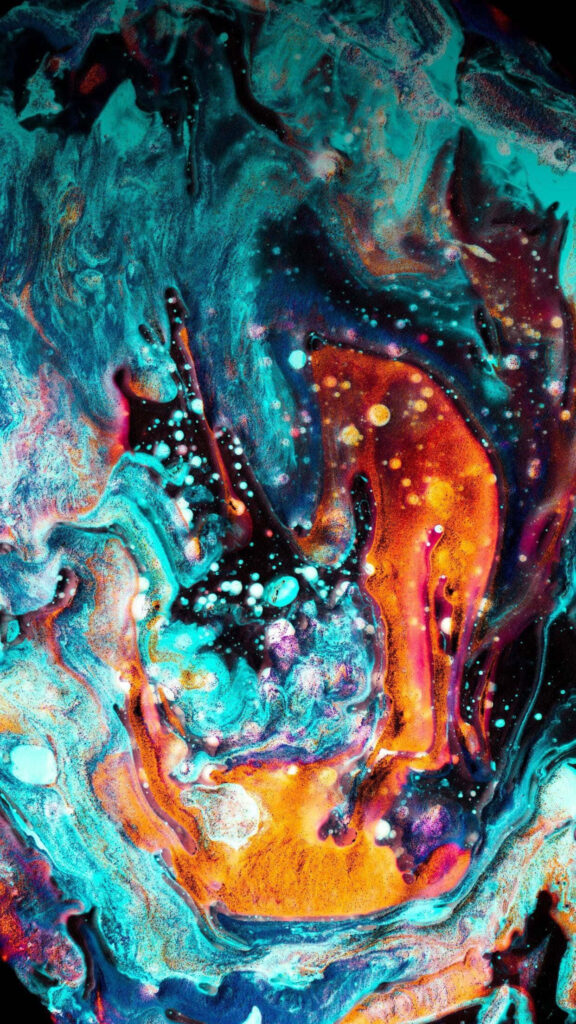 Vibrant Cosmic Ink Explosion Wallpaper - Mesmerizing Galactic Background