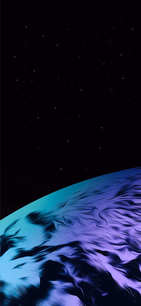 Vibrant Cosmic Wallpaper: Blue & Purple AMOLED Background