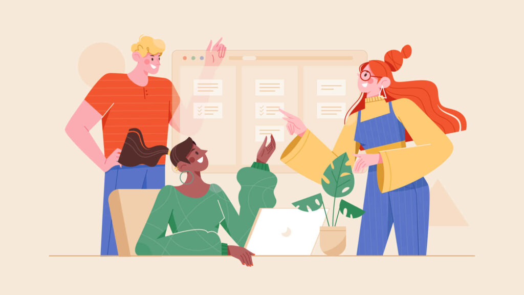 Vibrant Creative Team Collaboration Wallpaper for Modern Workspaces