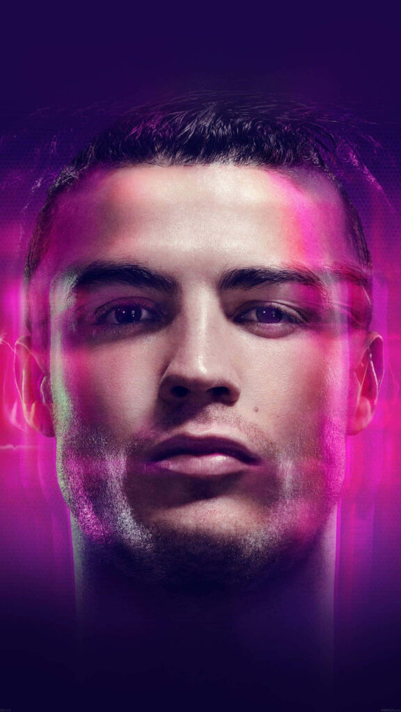 Vibrant Cristiano Ronaldo Wallpaper: Dynamic Soccer Star Design