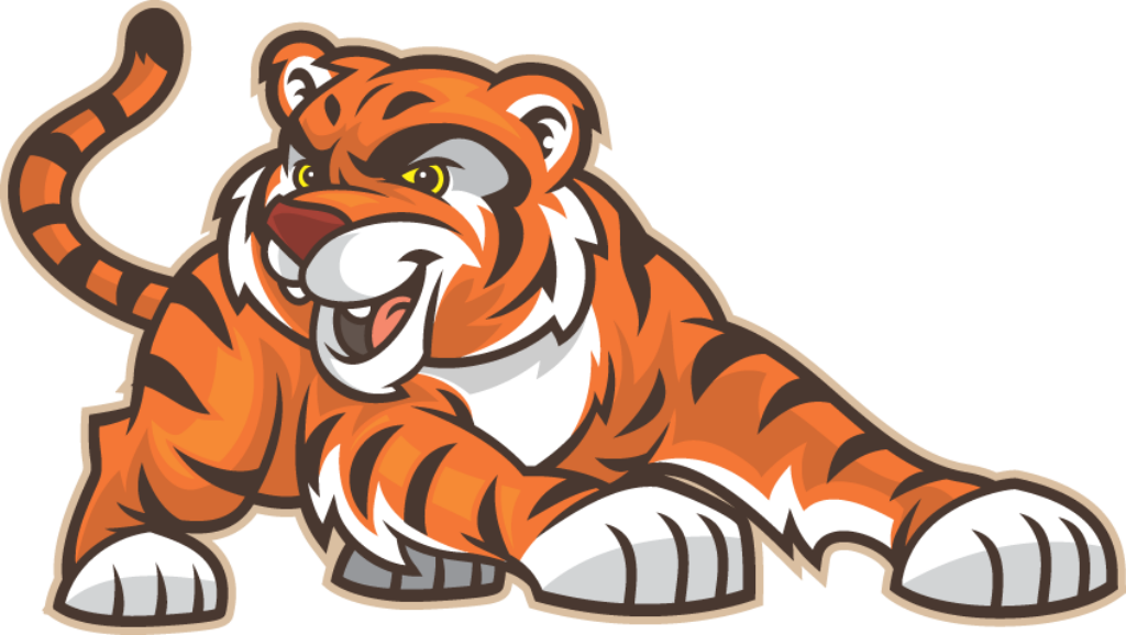 Vibrant Crouching Tiger Wallpaper: Lively Digital Background Art